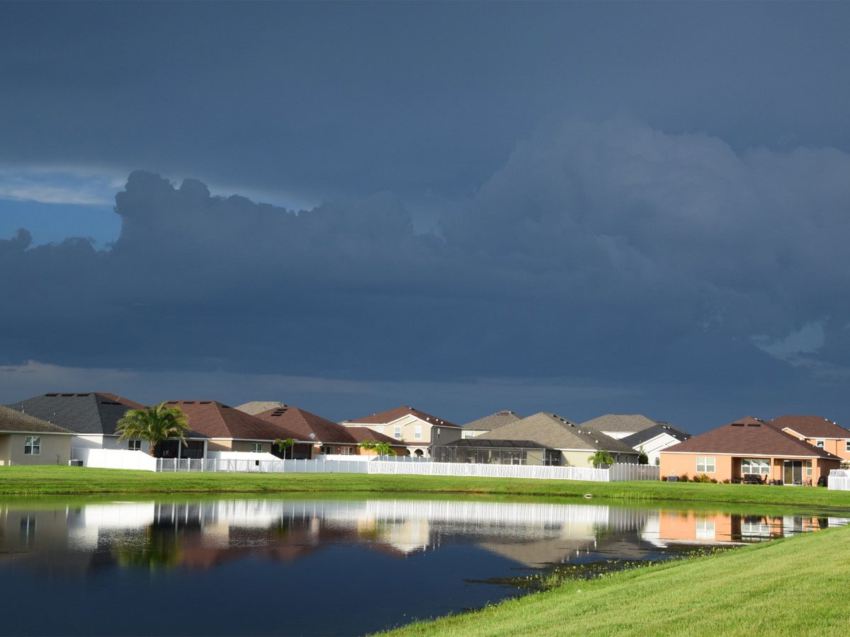 Houses near water in Lithia Florida